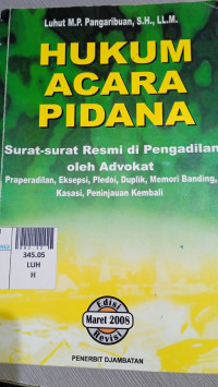 Image of Hukum Acara Pidana